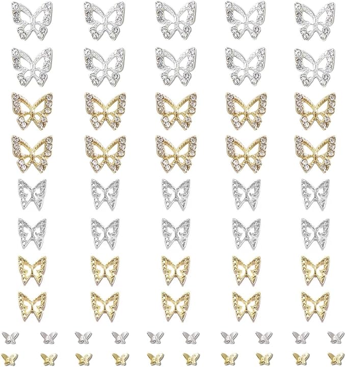 Gold Butterfly Charms 5pcs