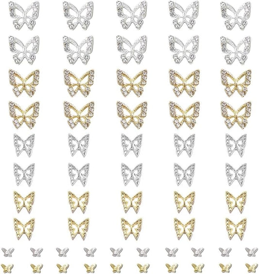 Gold Butterfly Charms 5pcs