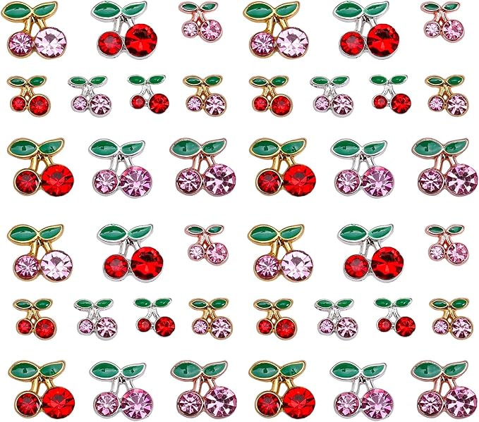 Cherry Nail Charms 5pcs