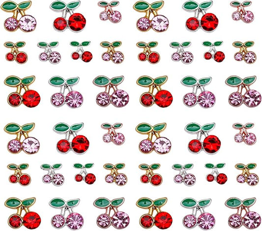 Cherry Nail Charms 5pcs