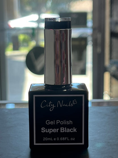City Nails Super Black Gel Polish