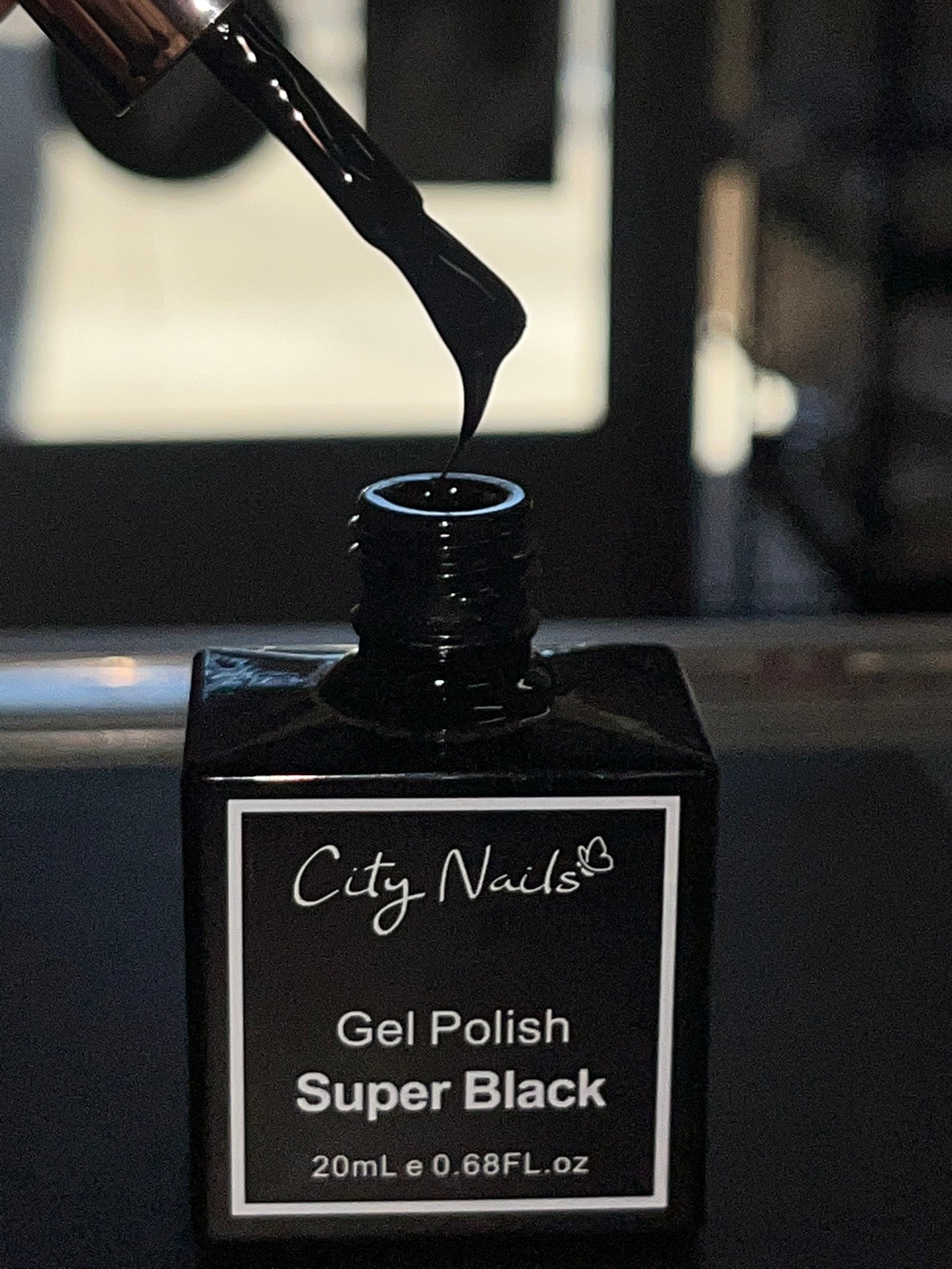 City Nails Super Black Gel Polish