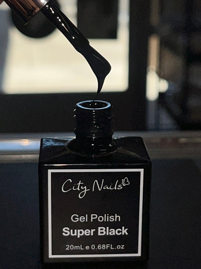 City Nails Super Black Gel Polish