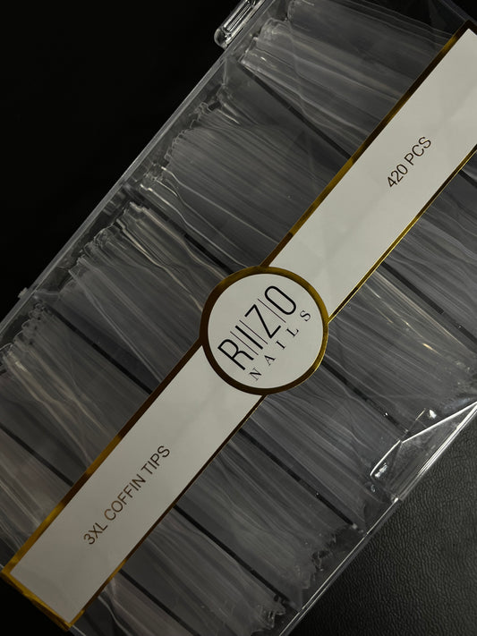 Rizzo Nail Tips (3XL COFFIN TIPS) 420 PCS