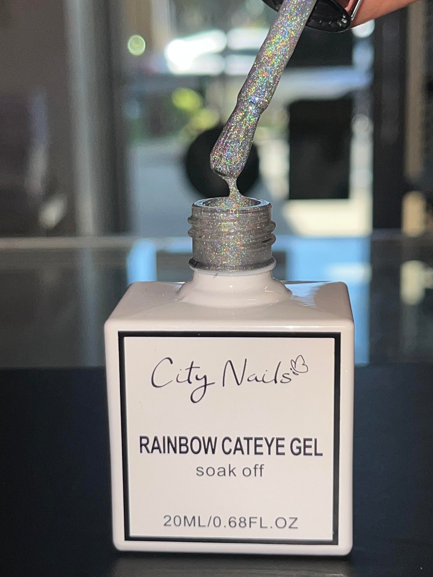 City Nails Rainbow Cat eye gel