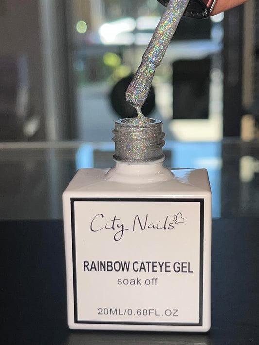 City Nails Rainbow Cat eye gel